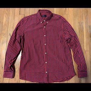 Gap Slim Fit Gingham Long Sleeve Shirt